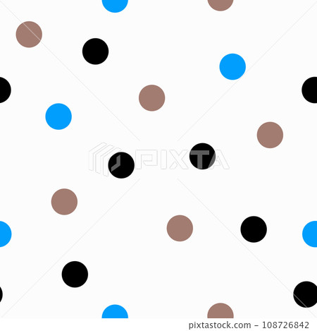 Polka Dot Seamless Pattern. Circles Ornament Digital Paper. Dots background. 108726842