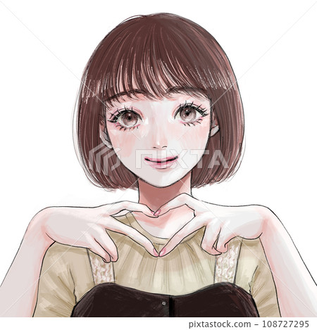woman doing heart pose 108727295