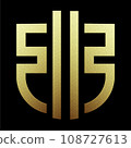 The family crest ``Hiraiwa Yumimoji'' is colored in gold with the character ``hi'' as a motif. 108727613