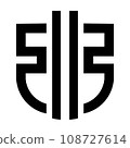 Family crest ``Hiraiwa Yumimoji'' with the character ``hiki'' as a motif 108727614