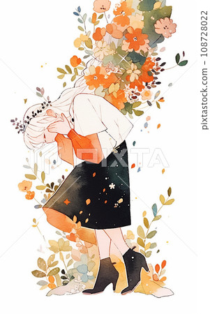 Abstract woman watercolor style illustration Abstract woman watercolor style illustration 108728022