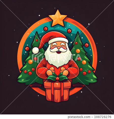 Flat Santa Claus Extending Warm Greetings.GenerativeAI. Flat Santa Claus Extending Warm Greetings.GenerativeAI. 108728276