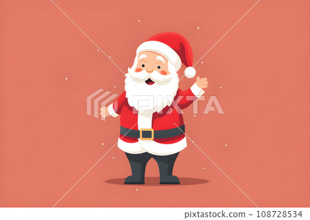 Variations of Flat Santa Claus Gestures in Character Design.GenerativeAI. 108728534