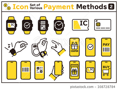 各種付款方式的簡單圖示集 02 各種付款方式的簡單圖示集 02 108728784