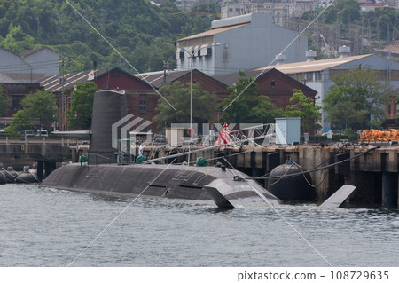 Maritime Self-Defense Force Soryu-class submarine on the pier 108729635