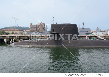 Side view of the Japan Maritime Self-Defense Force Soryu-class submarine Side view of the Japan Maritime Self-Defense Force Soryu-class submarine 108729636
