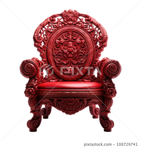 a red chair isolated a red chair isolated 108729741