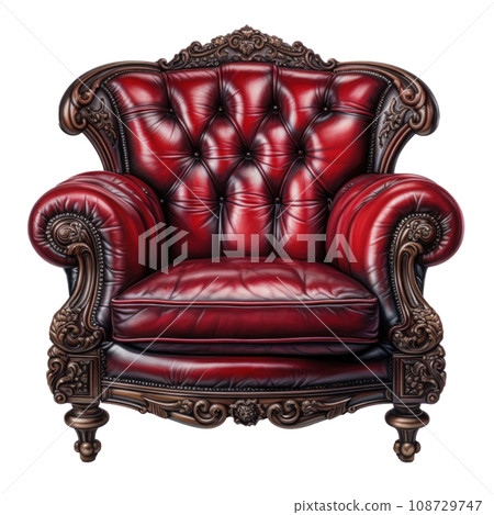 a red chair isolated 108729747