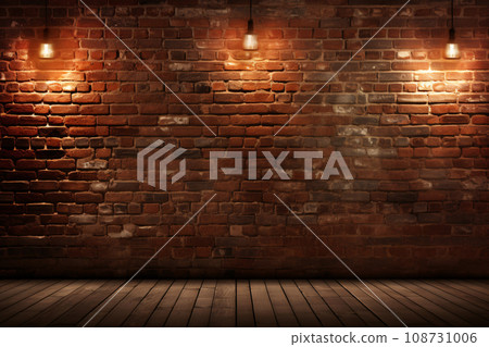 Brick wall background with spotlight Brick wall background with spotlight 108731006