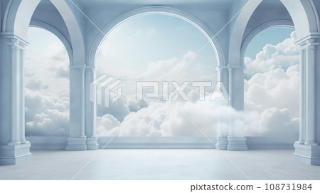 雲層之上的寺廟風格背景:AI 作品 雲層之上的寺廟風格背景:AI 作品 108731984
