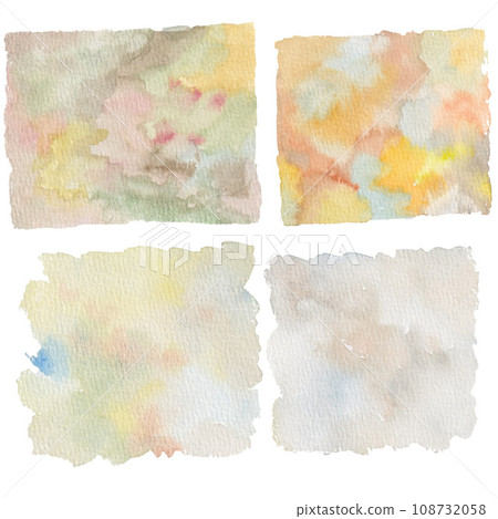 watercolor illustration set of watercolor backgrounds on white hand drawn background. for background, logo watercolor illustration set of watercolor backgrounds on white hand drawn background. for background, logo 108732058