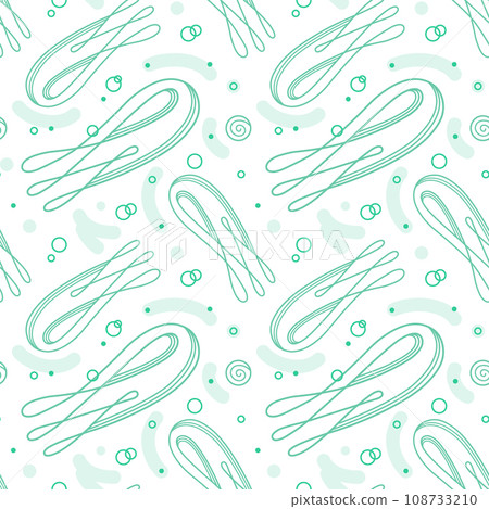 Seamless pattern with abstract jellyfish and bubbles Seamless pattern with abstract jellyfish and bubbles 108733210