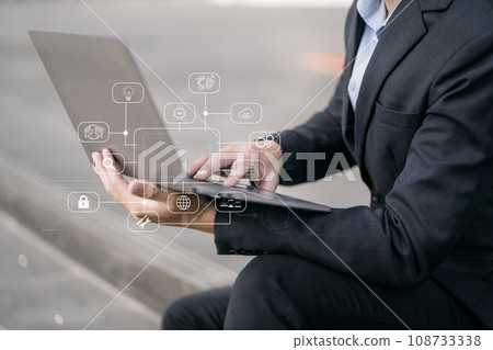 Modern technology and networking concept 108733338