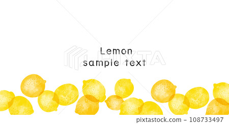 透明復古檸檬框插畫素材 108733497