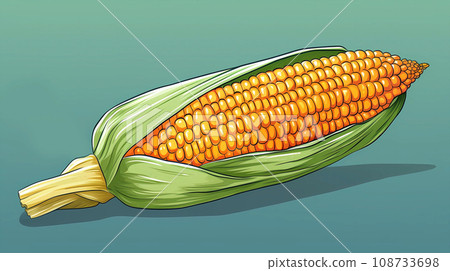 手绘卡通玉米插画 108733698