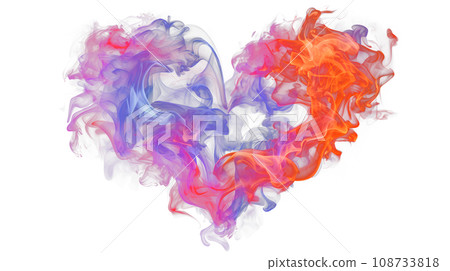 Heart Shaped Colorful Powder Background 108733818