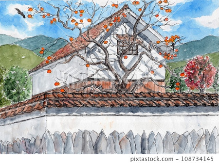 Kura and persimmon trees Kura and persimmon trees 108734145