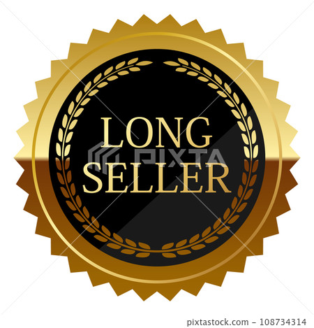 Luxury long-selling emblem black and gold Luxury long-selling emblem black and gold 108734314
