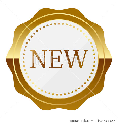 Luxury NEW emblem white & gold Luxury NEW emblem white & gold 108734327