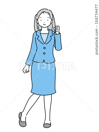 Cheerful young woman wearing a suit Cheerful young woman wearing a suit 108734477