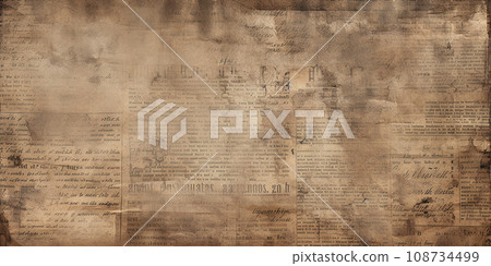 abstract background of old paper imitation of old letters, newspapers. retro style, vintage 108734499