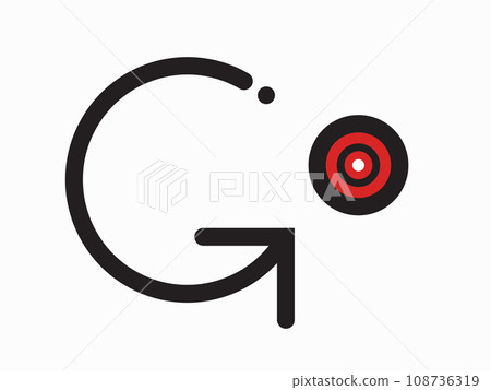 Decorative sign of word Go. Isolated Vector Illustration 108736319