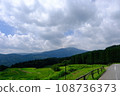Rice field surrounded by mountains 108736373
