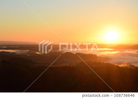 茨城縣日立大宮山王山自然公園的雲海 108736646
