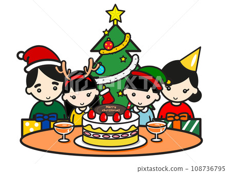 Family celebrating Christmas Family celebrating Christmas 108736795