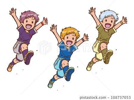 boy jumping for joy 2 boy jumping for joy 2 108737053