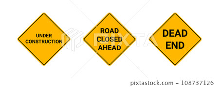 traffic sign. set of restriction signs. Vector illustration 108737126