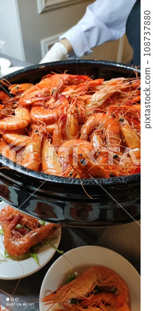 Restaurant in a five-star hotel in Turkey, fish assortment Restaurant in a five-star hotel in Turkey, fish assortment 108737880