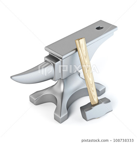 Hammer and anvil 3D 108738333