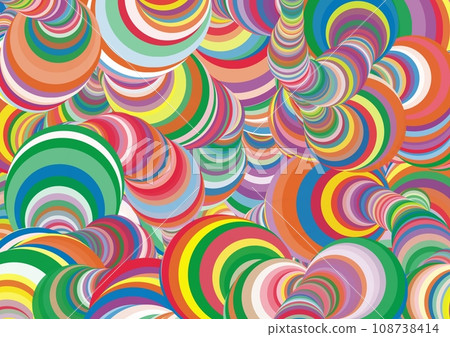 Abstract and whimsical background illustration of colorful swirls and swirls Abstract and whimsical background illustration of colorful swirls and swirls 108738414