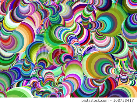 Abstract and whimsical background illustration of colorful swirls and swirls Abstract and whimsical background illustration of colorful swirls and swirls 108738417