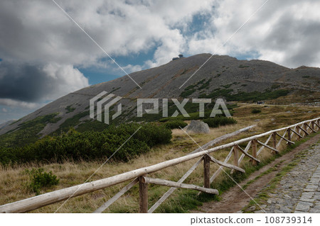 view of mountain Snezhka in Karkonosz. Karpacz, Poland view of mountain Snezhka in Karkonosz. Karpacz, Poland 108739314