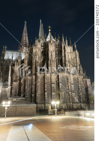 Exterior of Cologne Cathedral at night Exterior of Cologne Cathedral at night 108740572