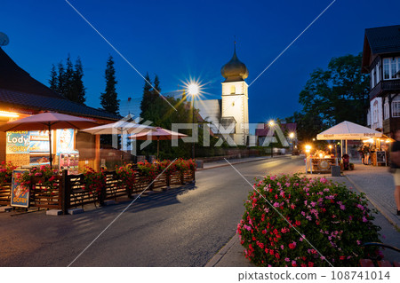 2022-07-28. View of the street and church of the Visitation of the Blessed Virgin Mary 108741014