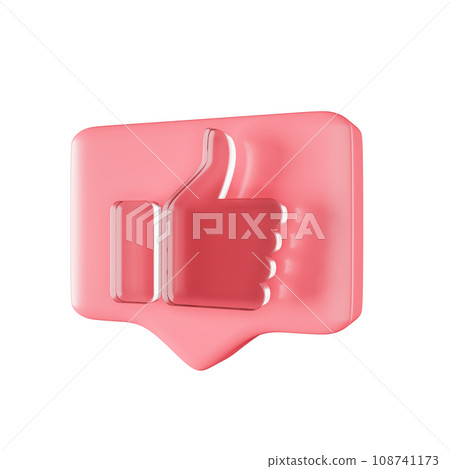 Icon like in glass morphism style 3d rendering. Icon like in glass morphism style 3d rendering. 108741173