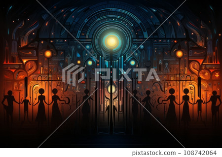 壁畫AI圖像提示外星生命存在，揭開古代文明之謎 108742064