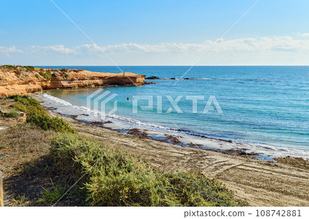Sandy beach of Torre de la Horadada town. Costa Blanca, Spain Sandy beach of Torre de la Horadada town. Costa Blanca, Spain 108742881