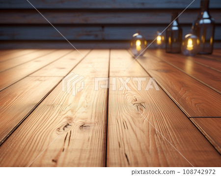 Wood background boards wood floor wall wood texture beige in room interior 108742972