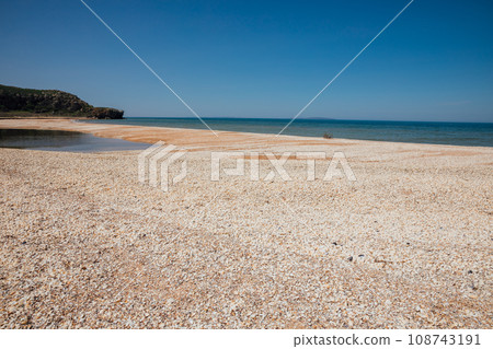 seaside calm sea blue sky full calm seaside calm sea blue sky full calm 108743191