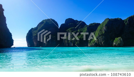 The beautiful sea of Maya Beach The beach of Koh Phi Phi in Thailand The beautiful sea of Maya Beach The beach of Koh Phi Phi in Thailand 108743610