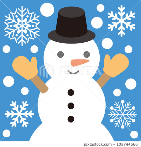 Christmas pattern icon_snowman_snowman_background color blue Christmas pattern icon_snowman_snowman_background color blue 108744660
