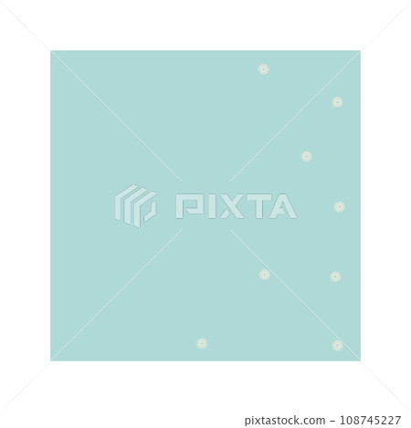 Abstract background in figure square winter theme. Small snowflakes on a light blue background.. Banner, poster design, for social networks. Vector flat illustration. 108745227