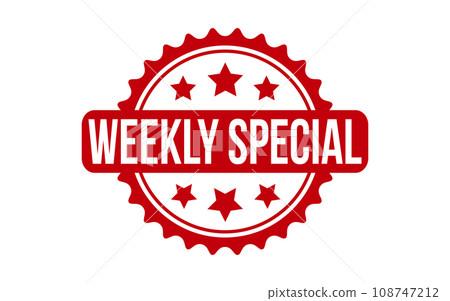 Weekly Special Rubber Stamp Seal Vector Weekly Special Rubber Stamp Seal Vector 108747212