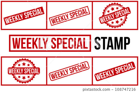 Weekly Special Rubber Stamp Set Vector Weekly Special Rubber Stamp Set Vector 108747216