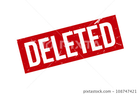 Deleted Rubber Stamp Seal Vector 108747421