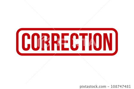 Correction Rubber Stamp Seal Vector 108747481